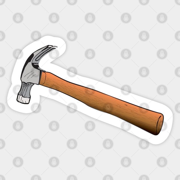 Tool Time : Hammer Sticker by toz-art